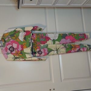 Tek Gear All Over Print High Rise Jogger Set Size Large (10/12) New with Tags